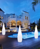 Светильник Капля 45х150 солнечная батарея, RGB